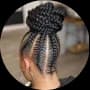 CORNROW UPDO